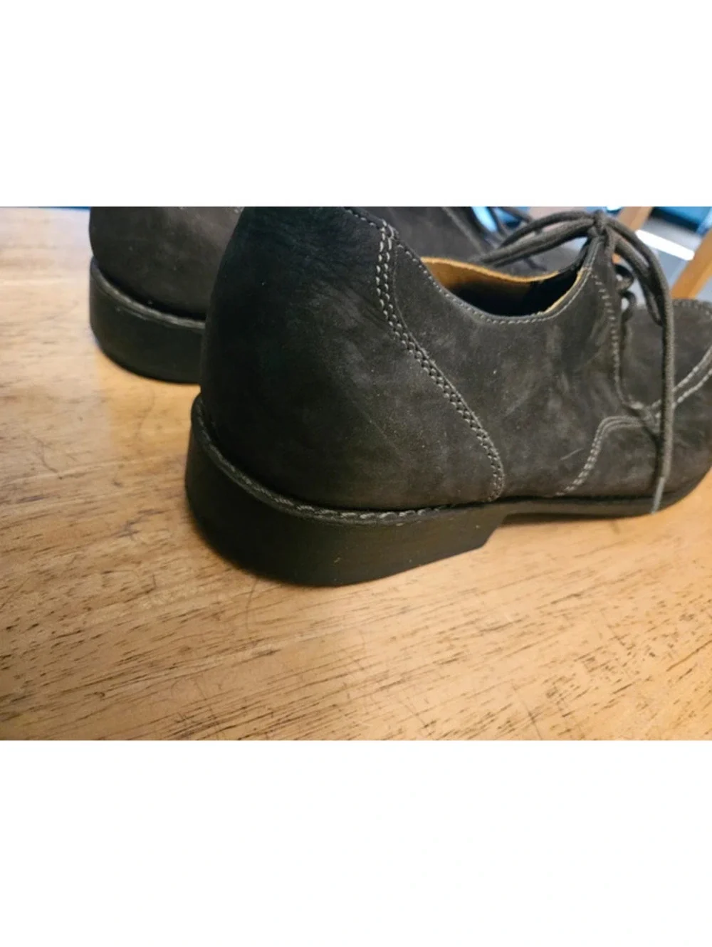 Sandro Men's Black Nubuck Leather Oxford Shoes Comfort Soft Gel Brazil 10.5D